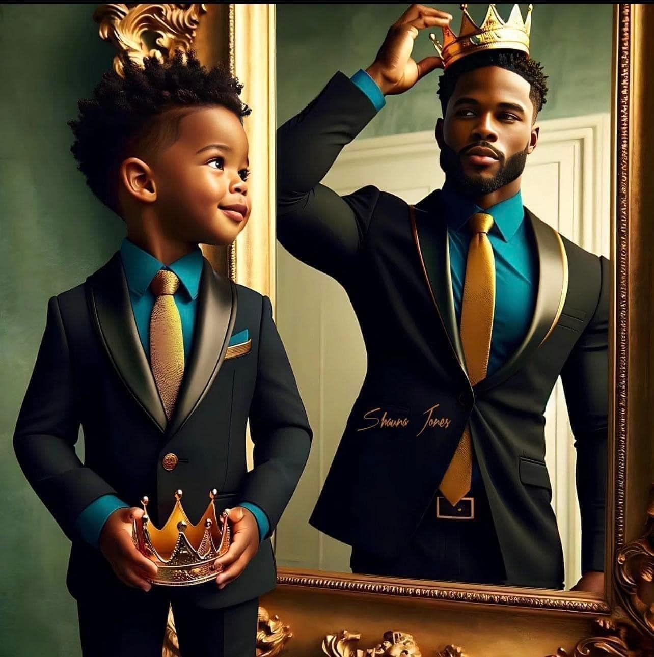 Proud father and Son receiving paternity test results Proud father and Son receiving paternity test results